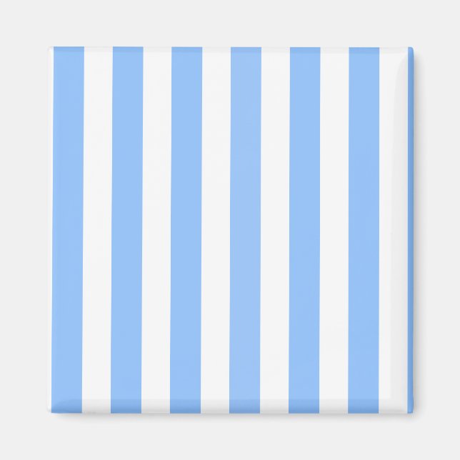 Aimant Bleu et blanc rayures de bonbons (Devant)