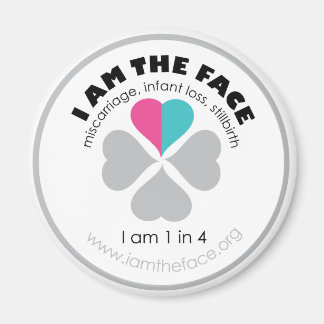 Aimant Bleu et rose Je suis l'aimant Visage