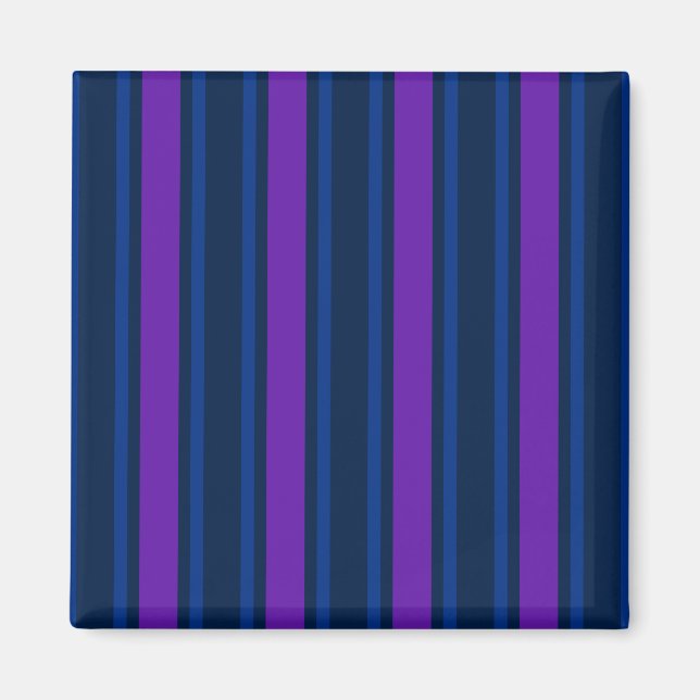 Aimant Bleu et violet bonbons rayés (Devant)