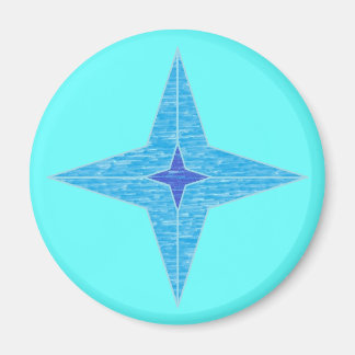 Aimant bleu étoile (rond)