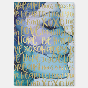 Aimant Bleu Femme Face Or Citations Inspirationnelles