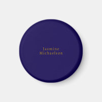 Bleu foncé et or Minimaliste mignon propre nom