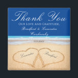 Aimant Bleu foncé Plage Mariage 2 Coeurs dans le sable<br><div class="desc">Ce Dark Blue Beach Wedding 2 Hearts in the Sand Magnet est une faveur de mariage parfaite. Nos produits de mariage Blue Hearts on the Beach sont disponibles sur une large gamme de produits pour le mariage parfait sur mesure sur la plage.</div>