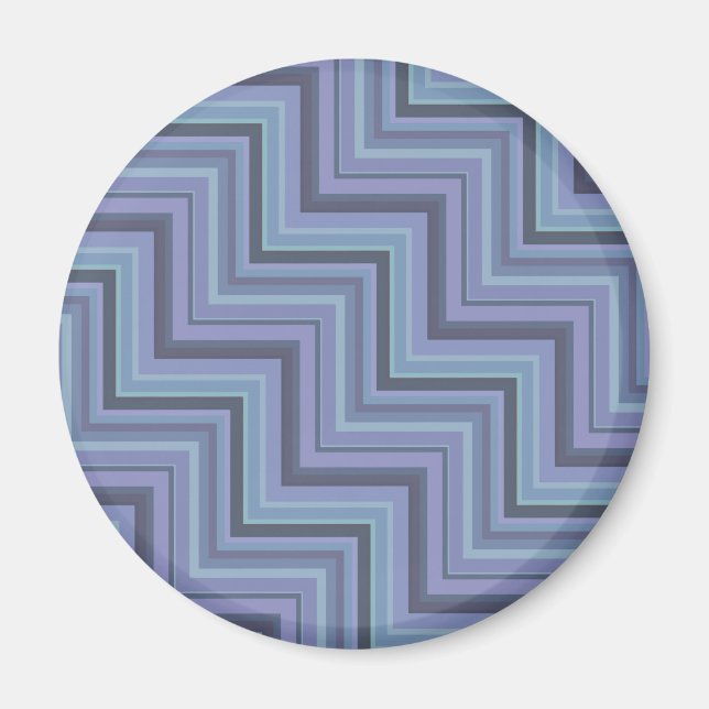 Aimant Bleu gris rayures motif (Devant)