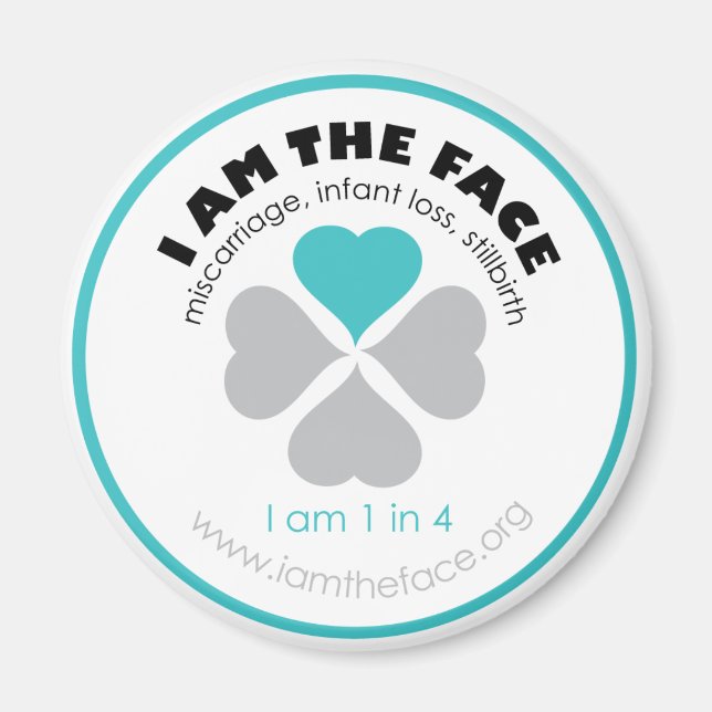 Aimant Bleu Je suis l'aimant du visage (Devant)