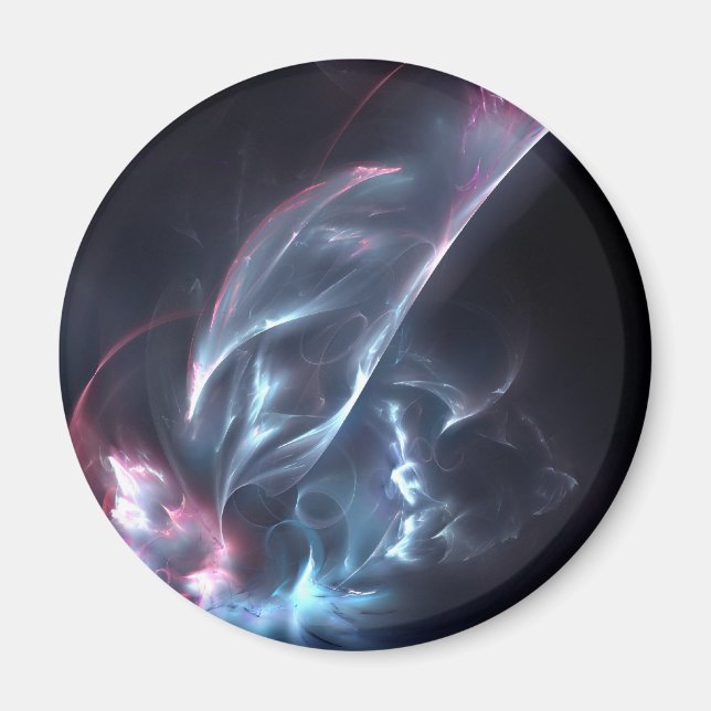 Aimant Bleu nébuleux Abstrait et violet (Devant)