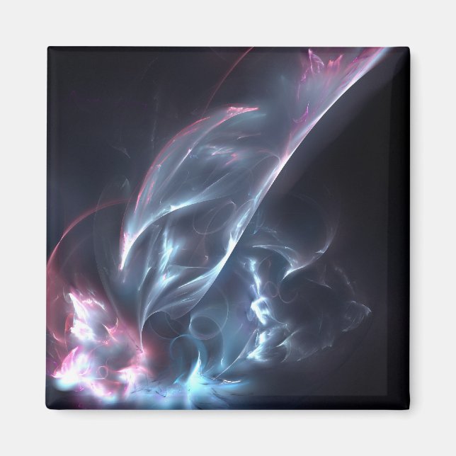 Aimant Bleu nébuleux Abstrait et violet (Devant)