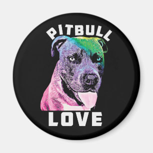 Aimant Bleu Nez Pitbull Amour Pop Style Cool