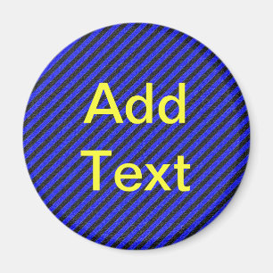 Aimant Bleu Noir Bleu Bleu Minces rayures diagonales