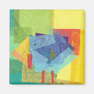 Aimant bleu oiseau sur vert