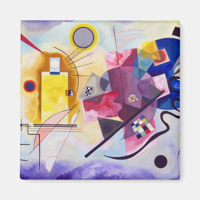 Aimant Bleu rouge jaune, Kandinsky astucieux (Devant)