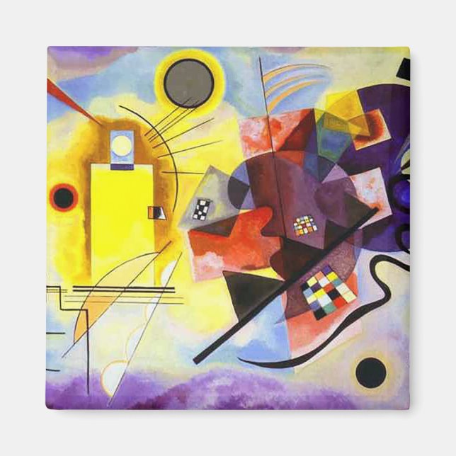 Aimant Bleu rouge jaune par Vassily Kandinsky (Devant)