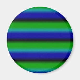 Aimant Bleu Vert arc-en-ciel rayures