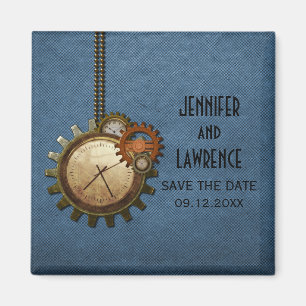 Aimant Bleu Vintage horloge Enregistrer l'aimant de date