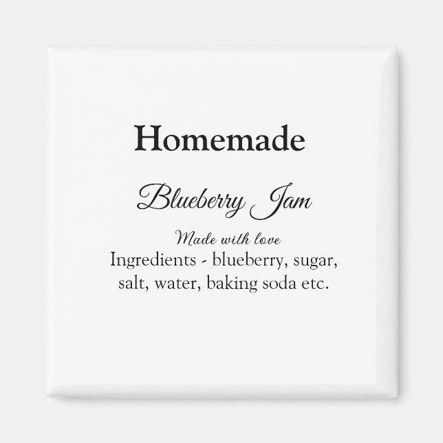 Aimant Bleuet maison et confiture faite avec amour ajoute (Devant)