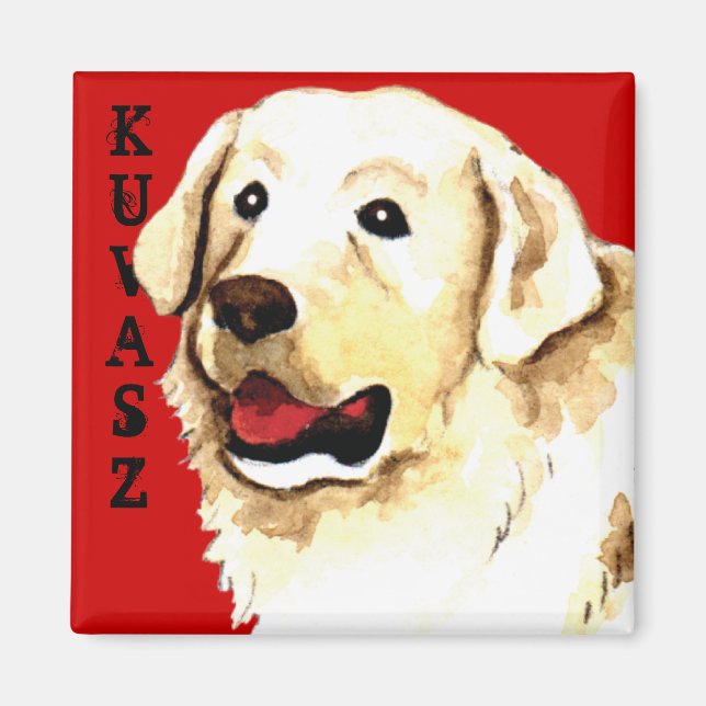 Aimant Bloc couleur Kuvasz (Devant)