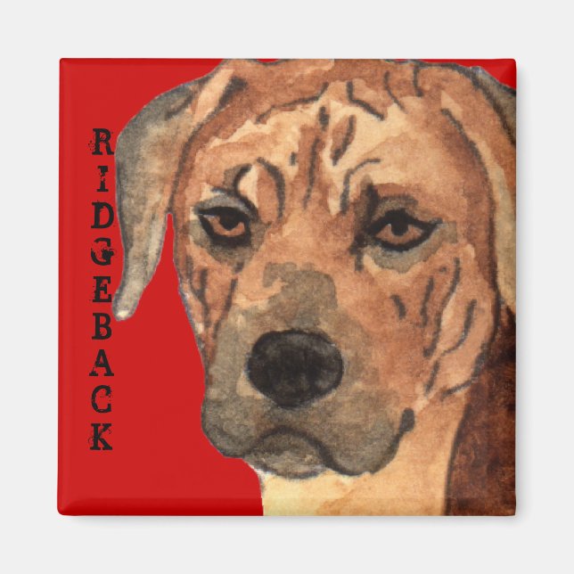 Aimant Bloc de couleur Rhodesian Ridgeback (Devant)
