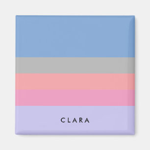 Aimant bloc pourpre bleu gris de corail de couleur de