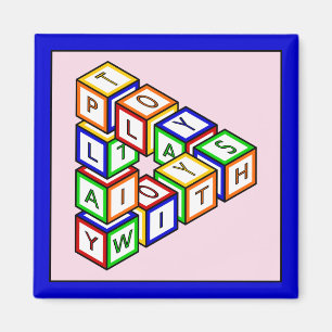 Aimant Blocs de jouets rouge bleu jaune vert