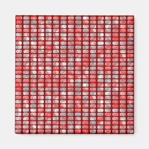 Aimant Blocs gris et rouge