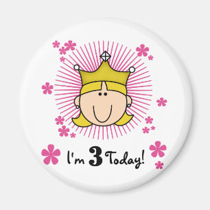 Aimant Blond Princess 3e Anniversaire Tshirts & cadeaux