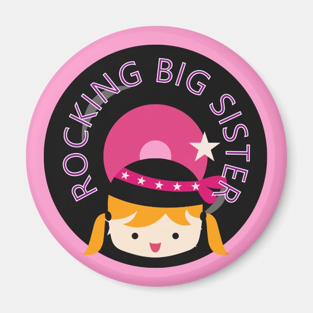 Aimant Blond Rocking Big Sister (Devant)