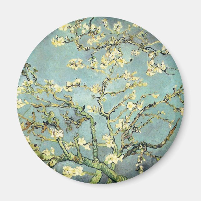 Aimant Blossoming Almond Tree Van Gogh Fine Art (Devant)