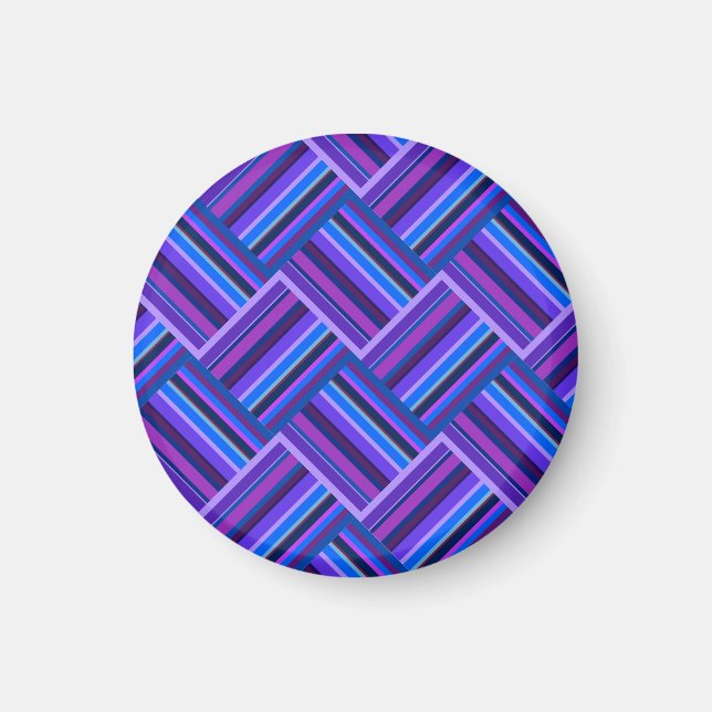 Aimant Blue and purple stripes weave (Devant)