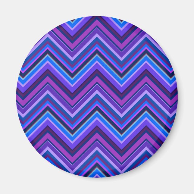 Aimant Blue and purple zigzag (Devant)