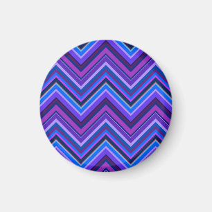 Aimant Blue and purple zigzag