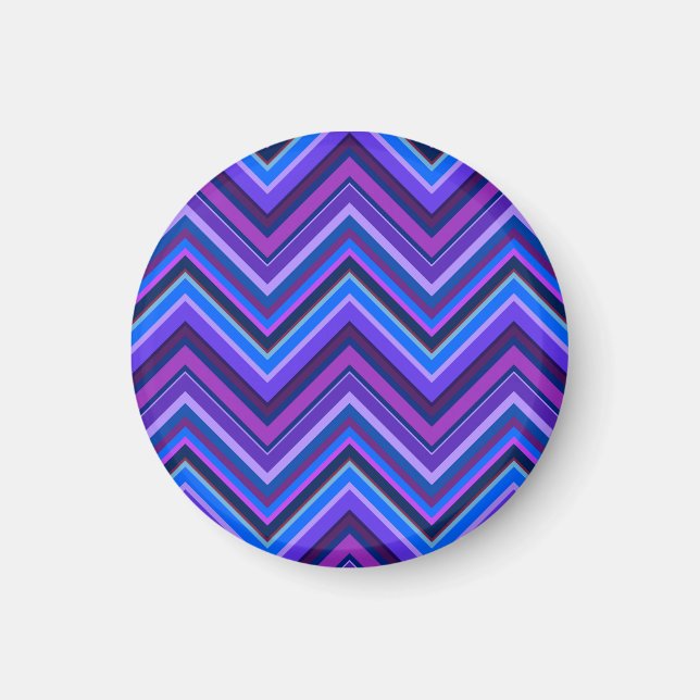 Aimant Blue and purple zigzag (Devant)