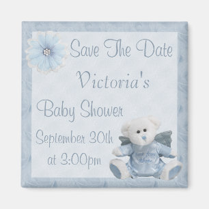 Aimant Blue Angel Teddy Bear Enregistrer le Baby shower D