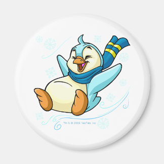 Aimant Blue Bruce glissant sur la glace