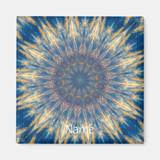 Aimant Blue Chakra Kaleidoscope Thunder_Cove (Devant)