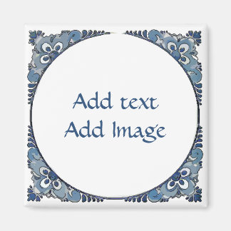 Aimant Blue Dutch Look, ajouter du texte,
