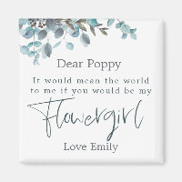 Blue Eucalyptus Feuille Script Flower Demande de f