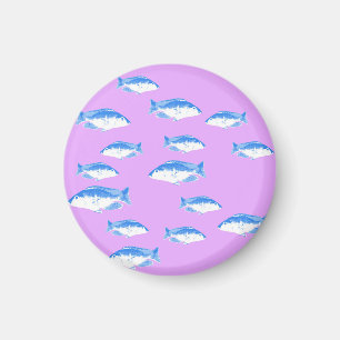Aimant Blue fish on lilac