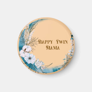 Aimant Blue Floral Twin Mama