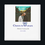 Aimant Blue g bow salue à 40 ans mariage<br><div class="desc">conception</div>