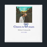 Aimant Blue g bow salue à 40 ans mariage<br><div class="desc">conception</div>