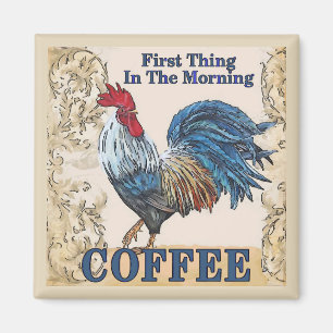 Aimant Blue Hens, Café du matin