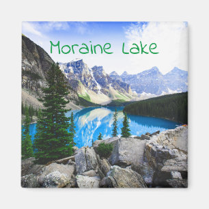 Aimant Blue Lake Rocky Mountain Pine Forest