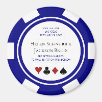 Blue Las Vegas Mariage Enregistrer La Date Poker C