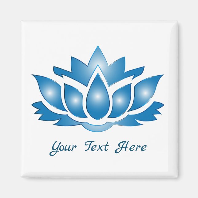 Aimant Blue Lotus Esprit Corps Esprit Personnalisé (Devant)