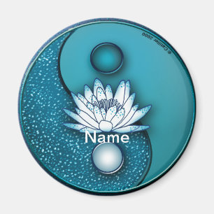 Aimant Blue Lotus Yin Yang
