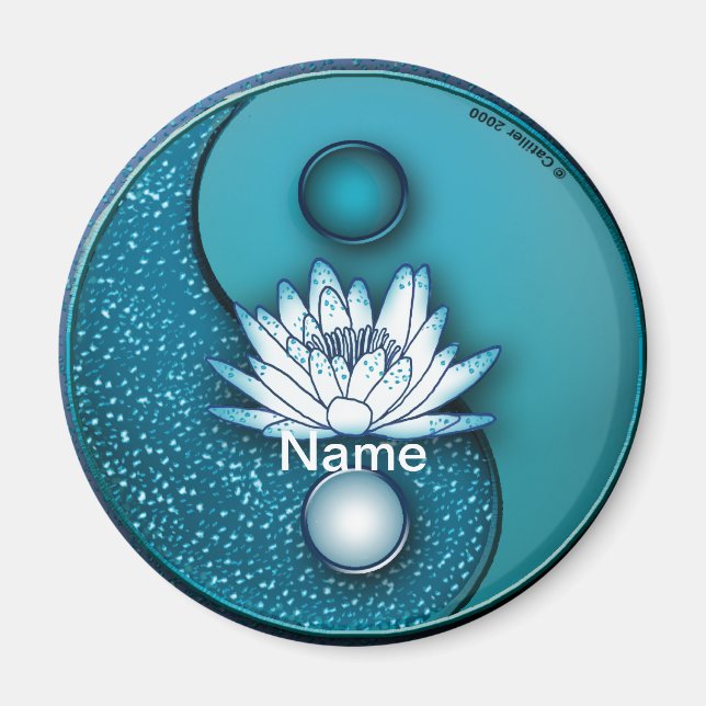 Aimant Blue Lotus Yin Yang (Devant)