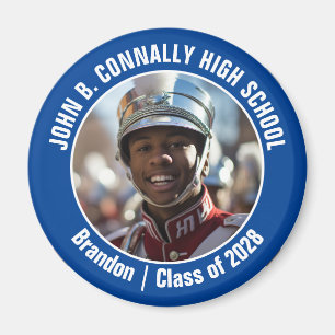 Aimant Blue Marching Band Photo High School Spirit