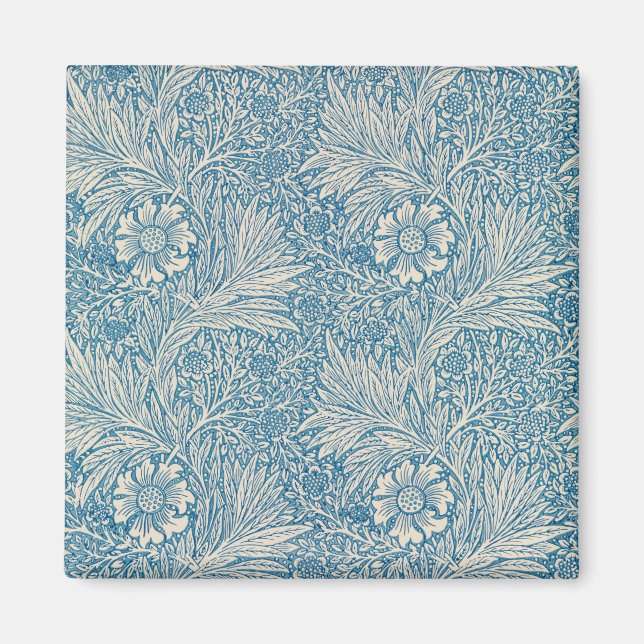Aimant Blue Marigolds (par William Morris) (Devant)