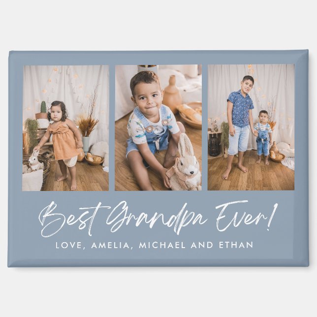 Aimant Blue Meilleur Grand-Père Jamais Trois Magazine Pho (Recto)