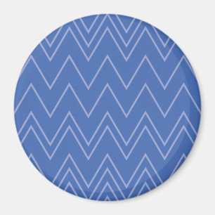 Aimant Blue, moderne, simple, cool, trendy zigzag